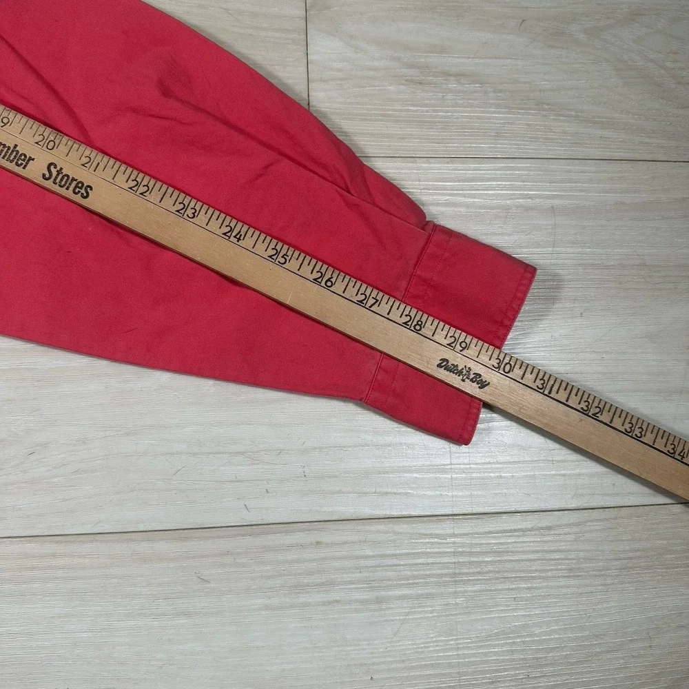 Vintage Banana Republic Shirt Mens Large Pink Chambray‎ Safari Long Sleeve Snap